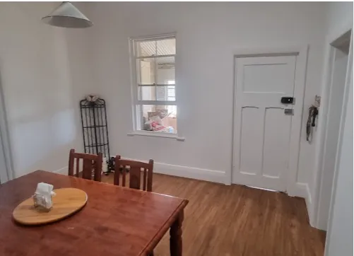 Interior room before renovation