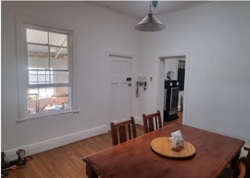 Dining room prepared for renovation