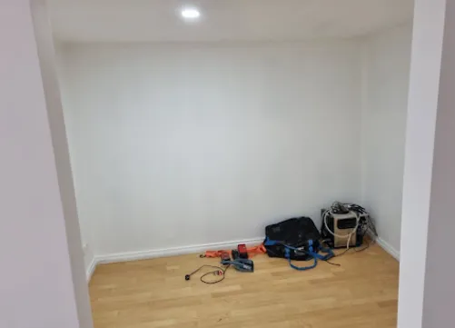 Freshly painted room ready for the finishing touches